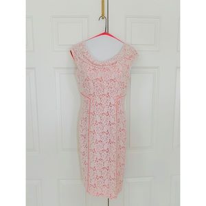 Antonio Melani Pink and White Lace Dress